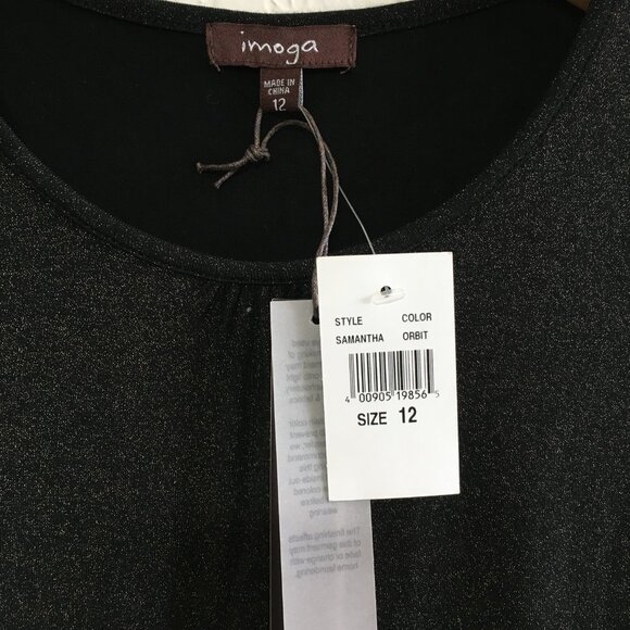 IMOGA Girls Size 12 Fit & Flare Polka Dot Party Dress Black/Gold Glitter NWT - Picture 7 of 15